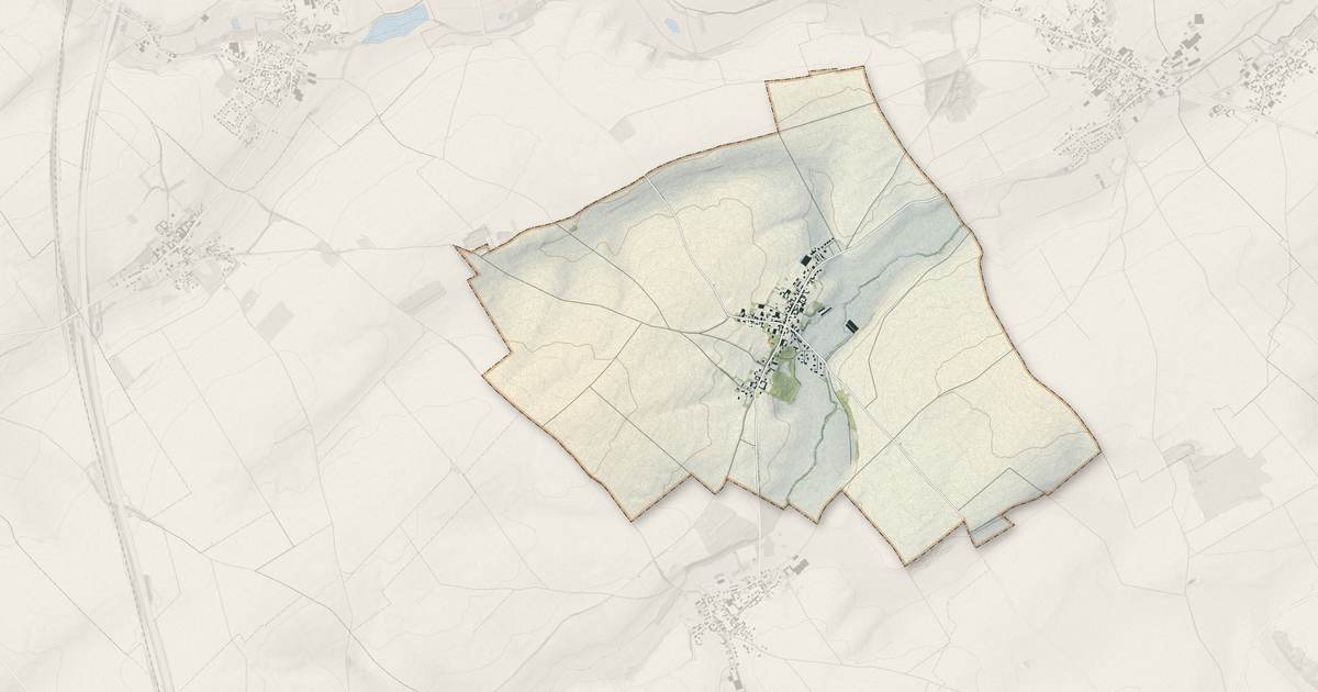 Portrait cartographique de Chérisy : relief, eau, forêts, bâti et voies, calculés à partir des données de l'IGN