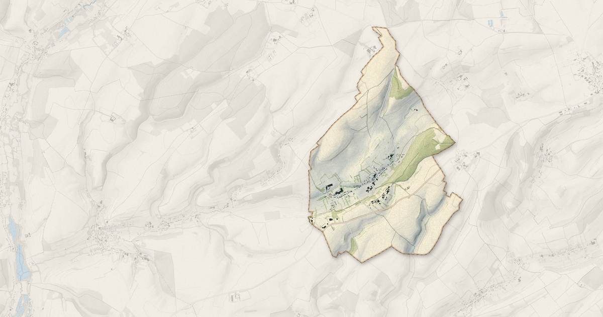 Portrait cartographique de Clenleu : relief, eau, forêts, bâti et voies, calculés à partir des données de l'IGN
