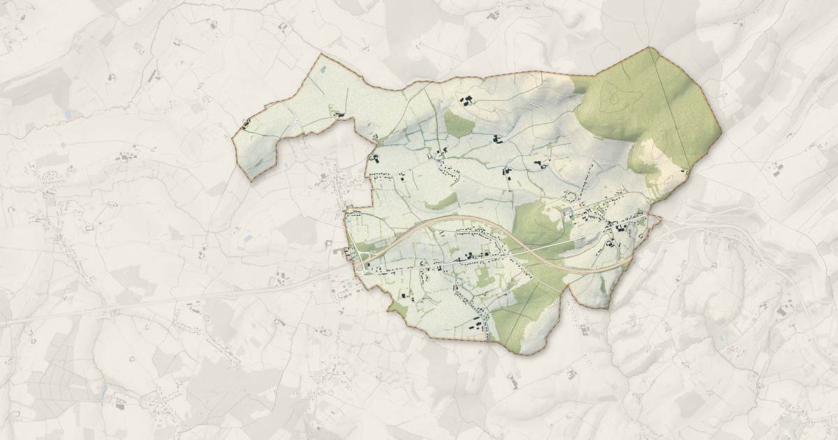 Portrait cartographique de Colembert : relief, eau, forêts, bâti et voies, calculés à partir des données de l'IGN