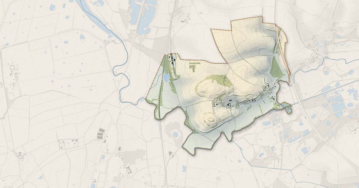 Portrait cartographique de Colline-Beaumont : relief, eau, forêts, bâti et voies, calculés à partir des données de l'IGN