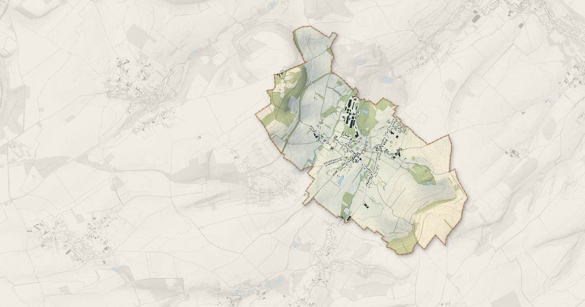Portrait cartographique de La Comté : relief, eau, forêts, bâti et voies, calculés à partir des données de l'IGN