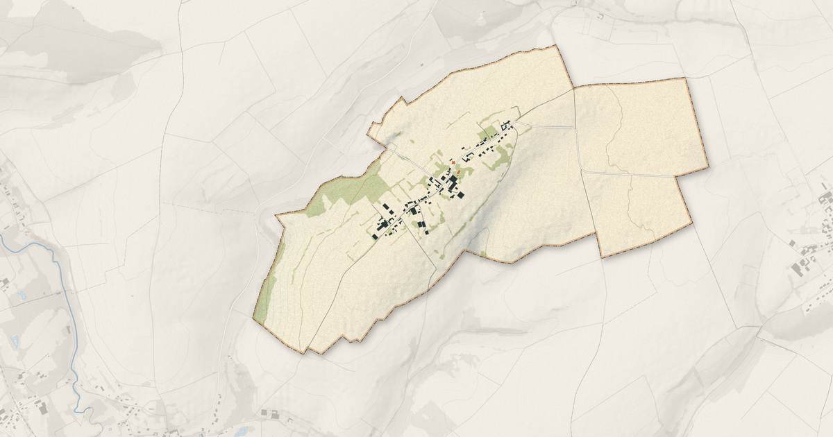 Portrait cartographique de Conteville-en-Ternois : relief, eau, forêts, bâti et voies, calculés à partir des données de l'IGN