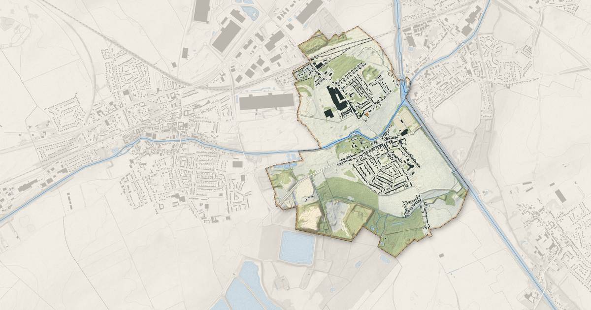 Portrait cartographique de Corbehem : relief, eau, forêts, bâti et voies, calculés à partir des données de l'IGN