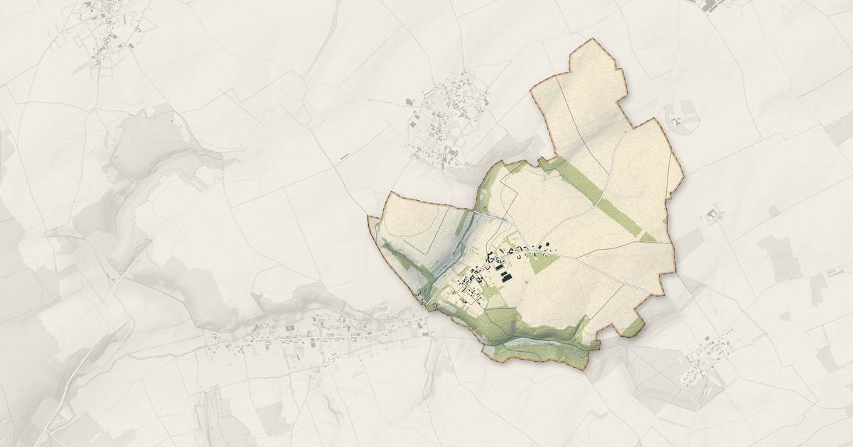 Portrait cartographique de Coullemont : relief, eau, forêts, bâti et voies, calculés à partir des données de l'IGN