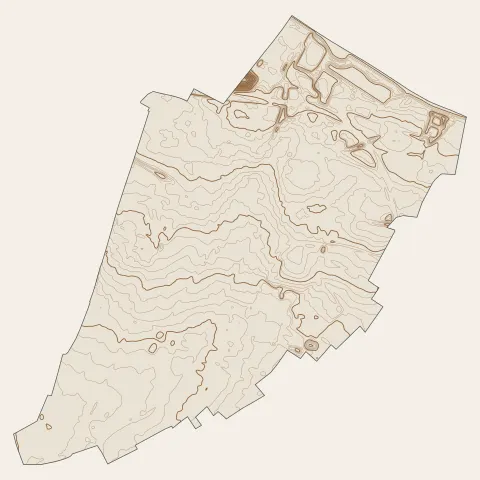 Courcelles-lès-Lens : courbes de niveau