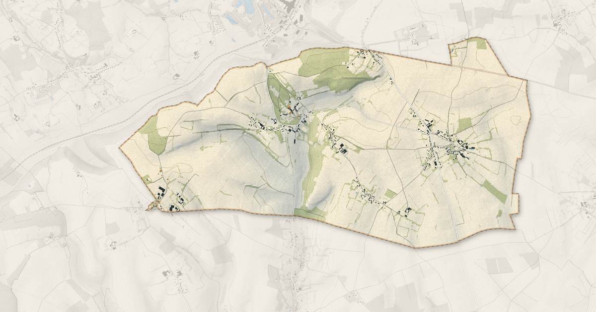 Portrait cartographique de Courset : relief, eau, forêts, bâti et voies, calculés à partir des données de l'IGN