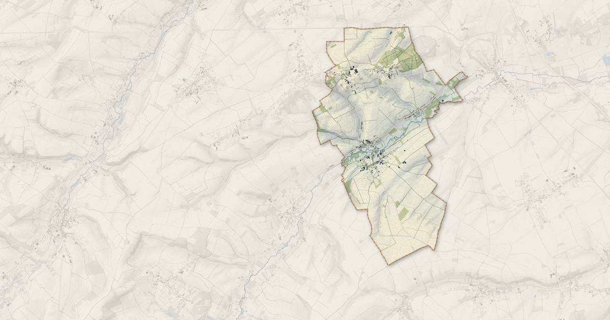 Portrait cartographique de Delettes : relief, eau, forêts, bâti et voies, calculés à partir des données de l'IGN