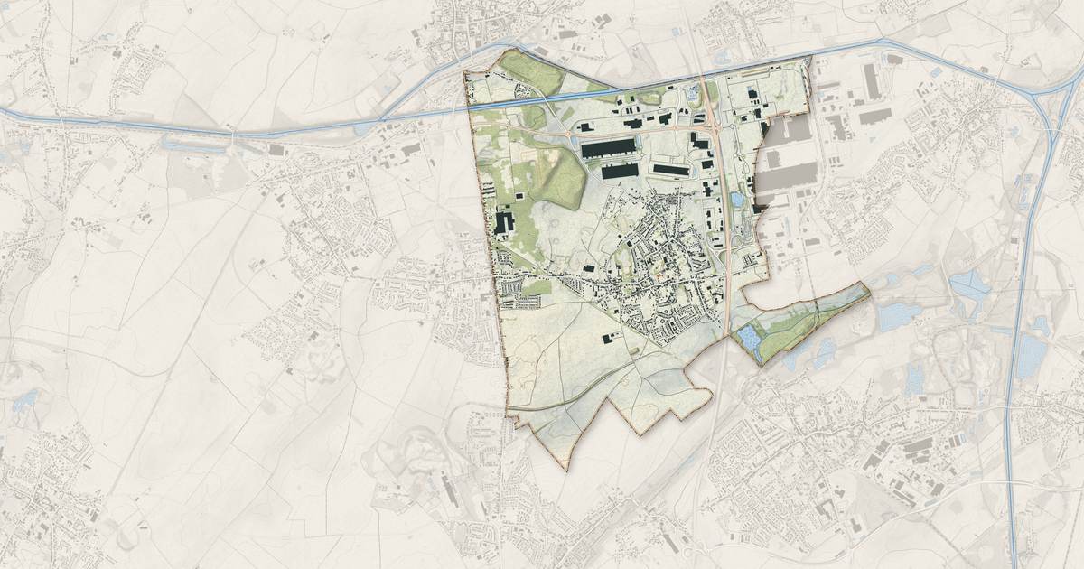 Portrait cartographique de Douvrin : relief, eau, forêts, bâti et voies, calculés à partir des données de l'IGN