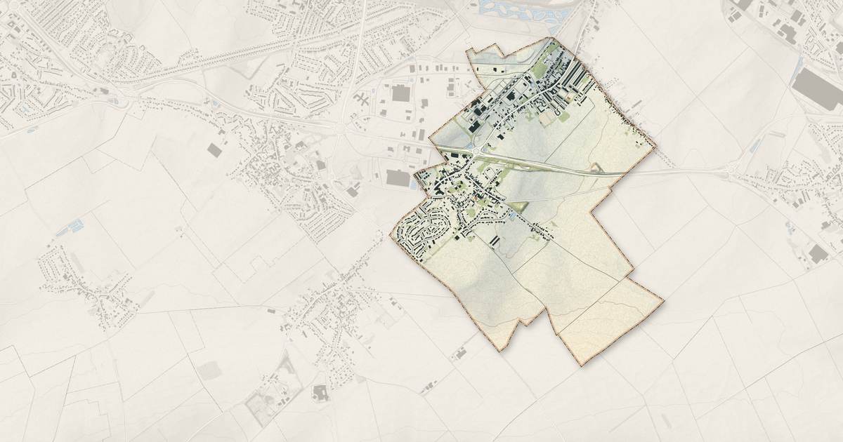 Portrait cartographique de Drocourt : relief, eau, forêts, bâti et voies, calculés à partir des données de l'IGN