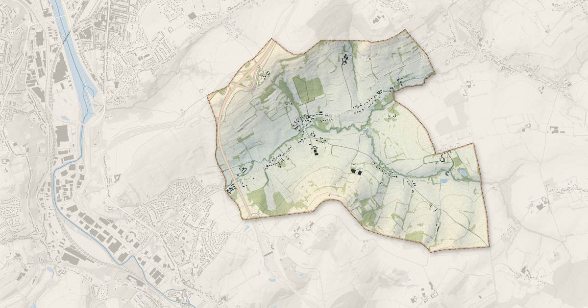 Portrait cartographique de Echinghen : relief, eau, forêts, bâti et voies, calculés à partir des données de l'IGN