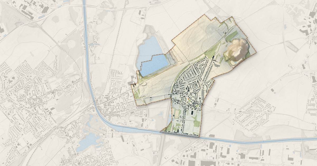 Portrait cartographique de Estevelles : relief, eau, forêts, bâti et voies, calculés à partir des données de l'IGN