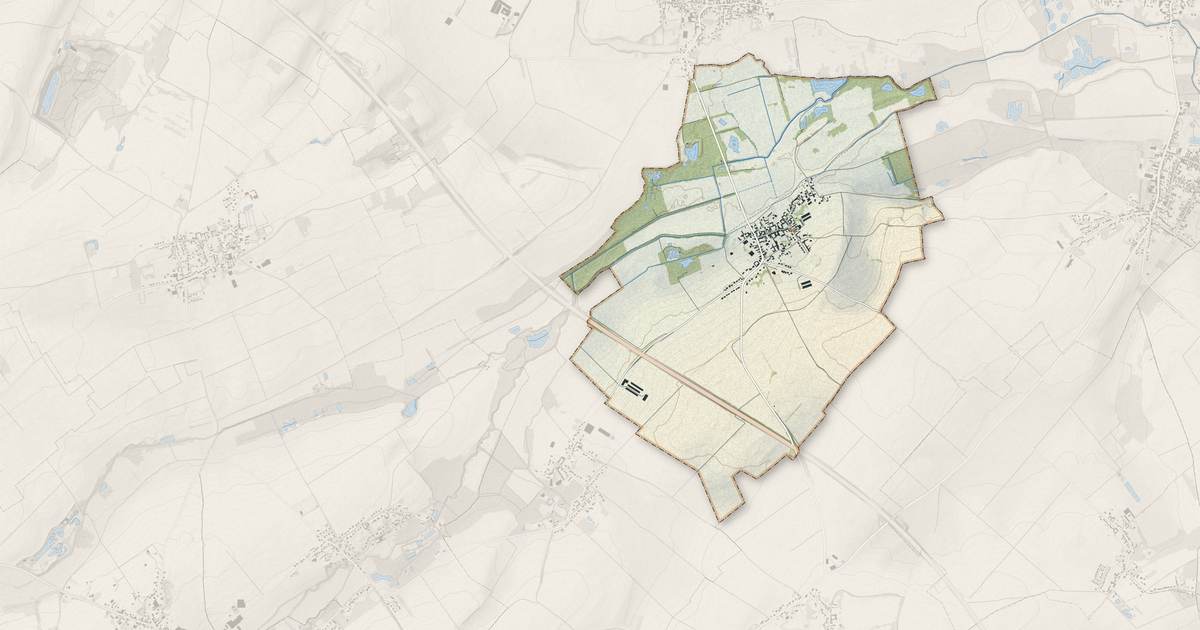 Portrait cartographique de Étaing : relief, eau, forêts, bâti et voies, calculés à partir des données de l'IGN