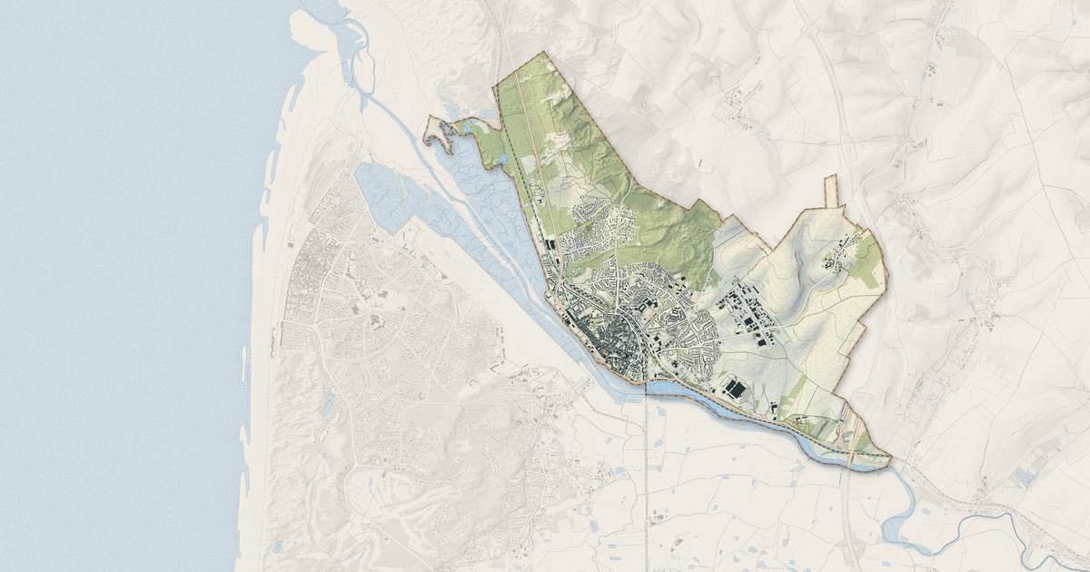 Portrait cartographique de Étaples : relief, eau, forêts, bâti et voies, calculés à partir des données de l'IGN