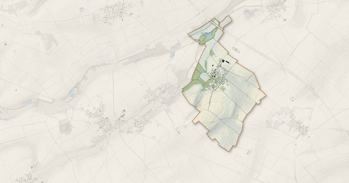 Portrait cartographique de Éterpigny : relief, eau, forêts, bâti et voies, calculés à partir des données de l'IGN