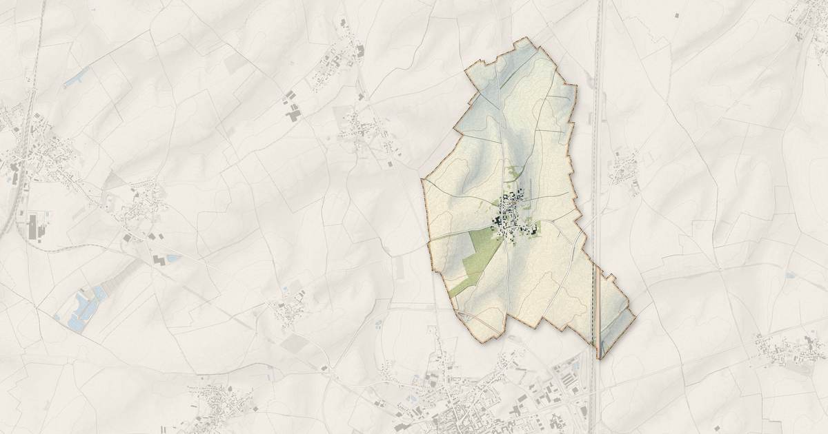Portrait cartographique de Favreuil : relief, eau, forêts, bâti et voies, calculés à partir des données de l'IGN