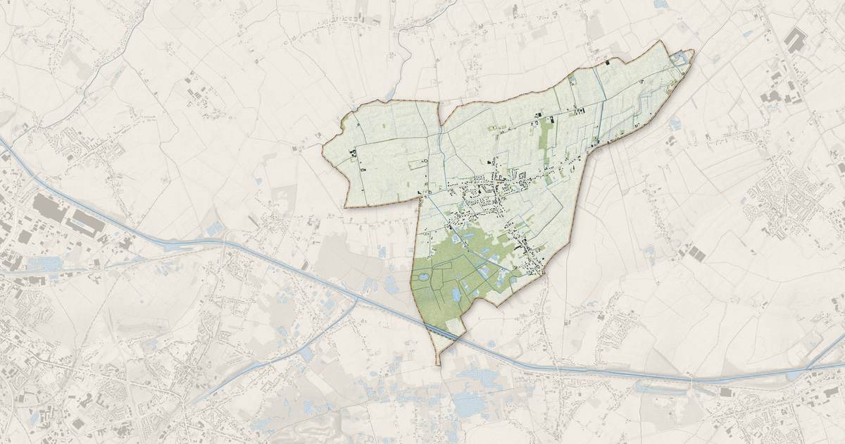 Portrait cartographique de Festubert : relief, eau, forêts, bâti et voies, calculés à partir des données de l'IGN