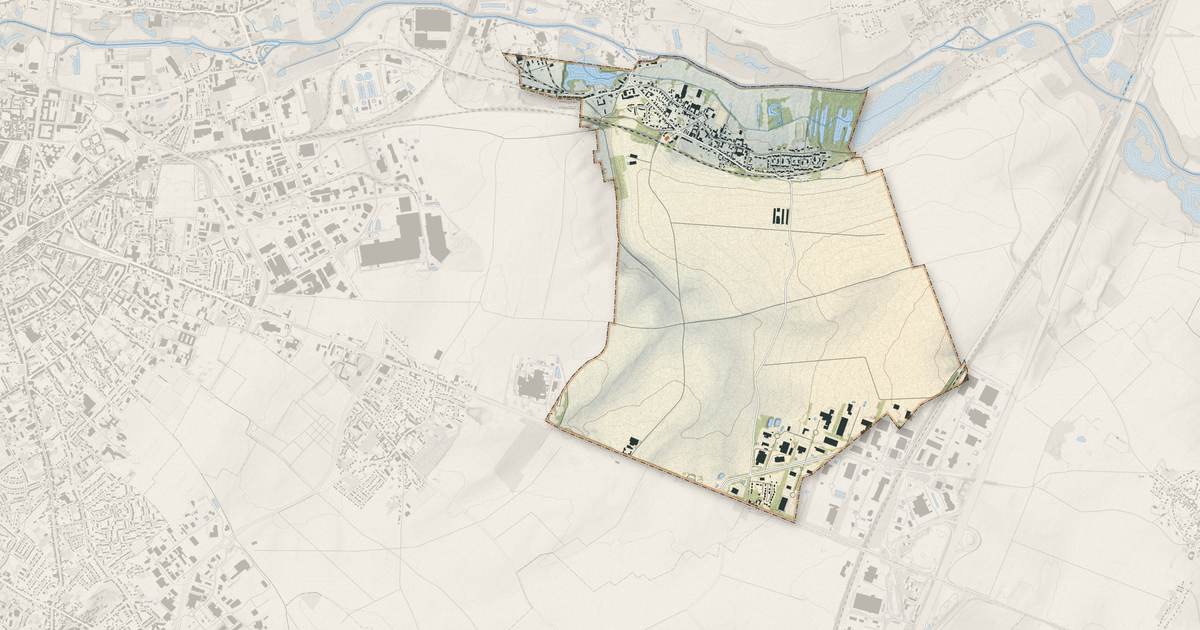 Portrait cartographique de Feuchy : relief, eau, forêts, bâti et voies, calculés à partir des données de l'IGN