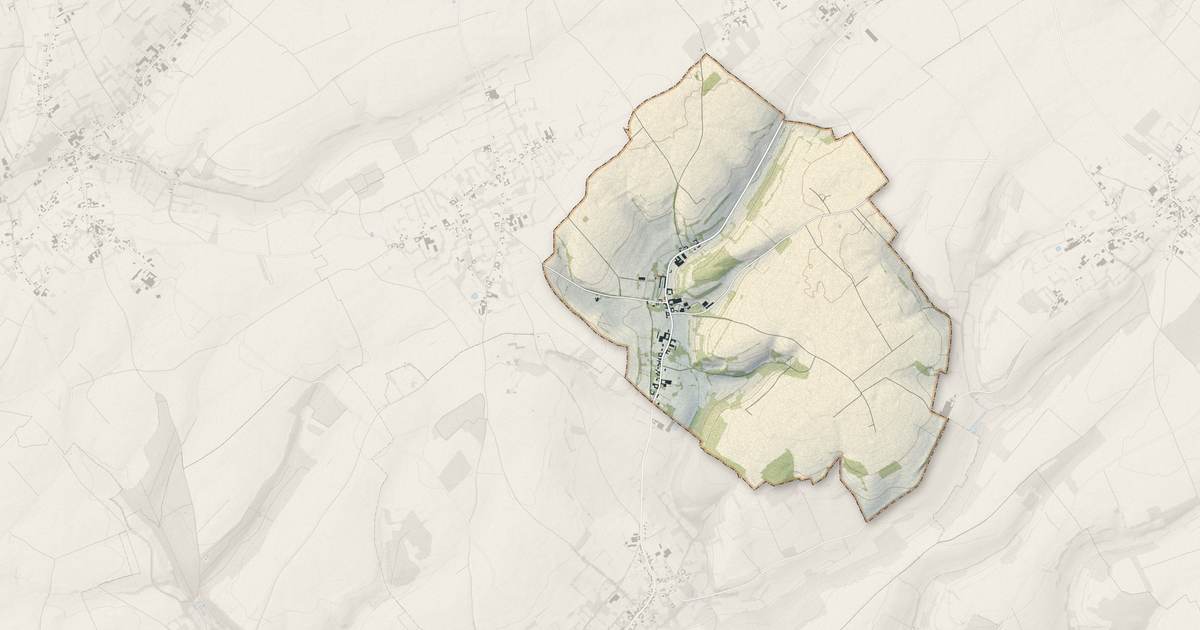 Portrait cartographique de Fontaine-lès-Boulans : relief, eau, forêts, bâti et voies, calculés à partir des données de l'IGN