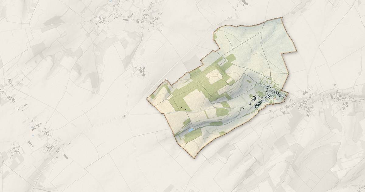 Portrait cartographique de Fontaine-lès-Hermans : relief, eau, forêts, bâti et voies, calculés à partir des données de l'IGN