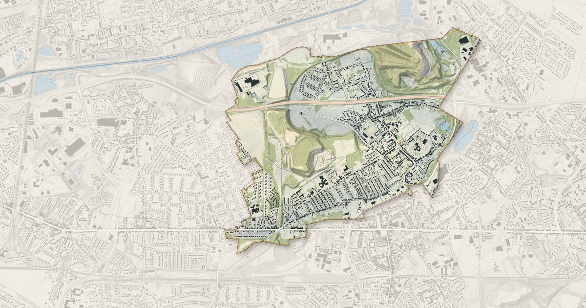 Portrait cartographique de Fouquières-lès-Lens : relief, eau, forêts, bâti et voies, calculés à partir des données de l'IGN