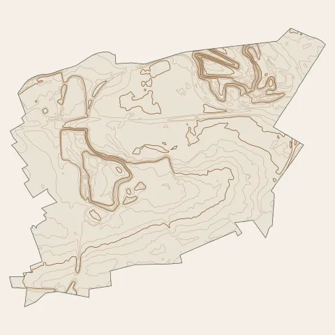 Fouquières-lès-Lens : courbes de niveau