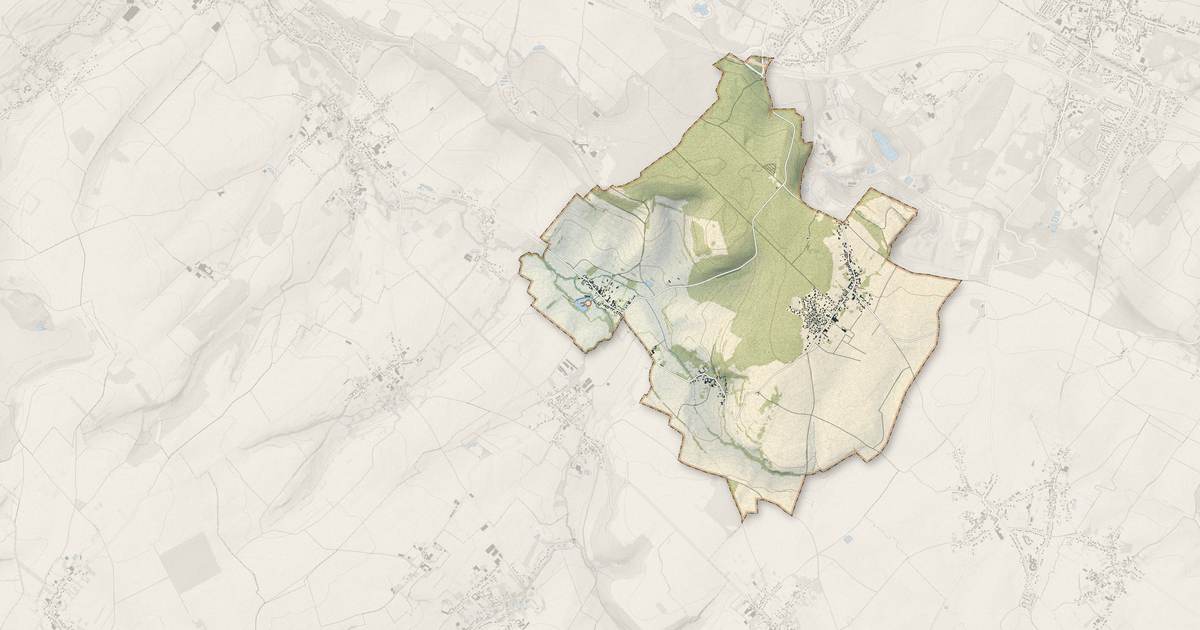 Portrait cartographique de Fresnicourt-le-Dolmen : relief, eau, forêts, bâti et voies, calculés à partir des données de l'IGN