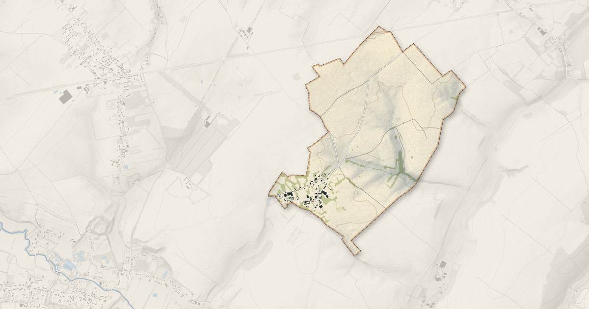 Portrait cartographique de Fresnoy : relief, eau, forêts, bâti et voies, calculés à partir des données de l'IGN
