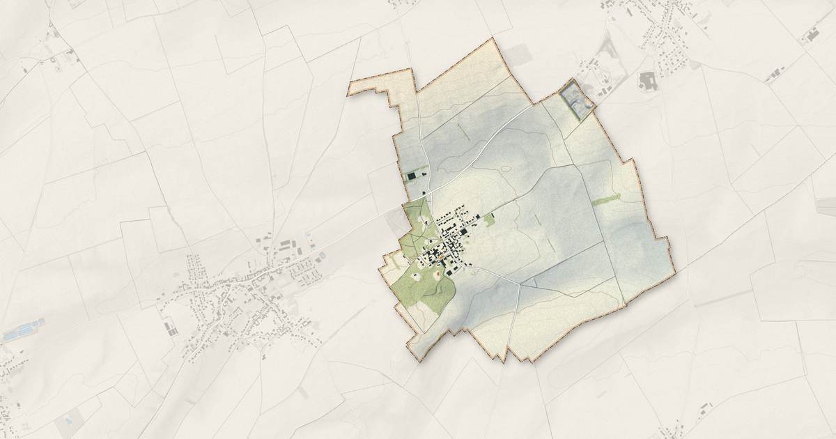 Portrait cartographique de Fresnoy-en-Gohelle : relief, eau, forêts, bâti et voies, calculés à partir des données de l'IGN
