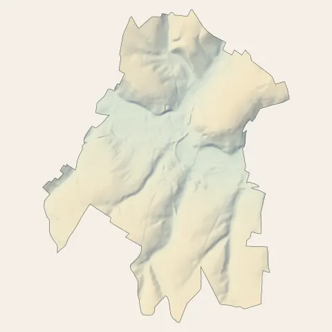 Frévent : relief