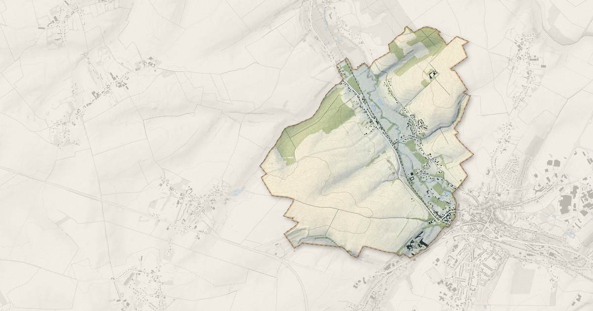 Portrait cartographique de Gauchin-Verloingt : relief, eau, forêts, bâti et voies, calculés à partir des données de l'IGN