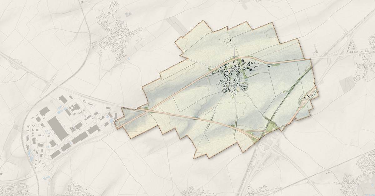 Portrait cartographique de Gavrelle : relief, eau, forêts, bâti et voies, calculés à partir des données de l'IGN