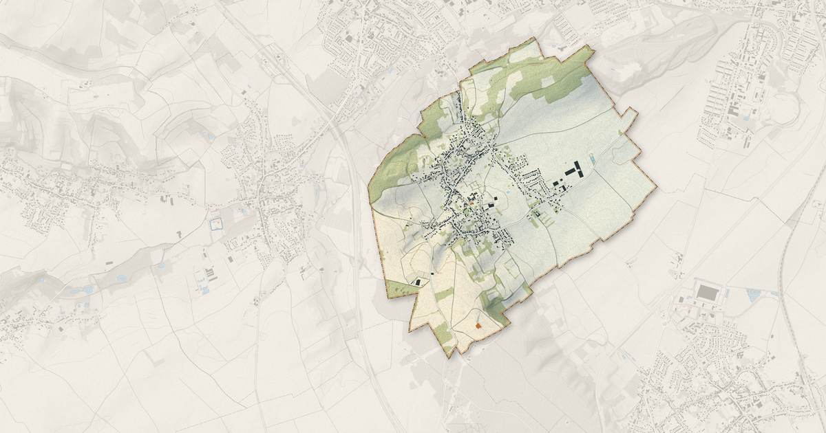 Portrait cartographique de Givenchy-en-Gohelle : relief, eau, forêts, bâti et voies, calculés à partir des données de l'IGN