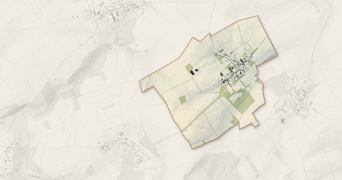 Portrait cartographique de Givenchy-le-Noble : relief, eau, forêts, bâti et voies, calculés à partir des données de l'IGN