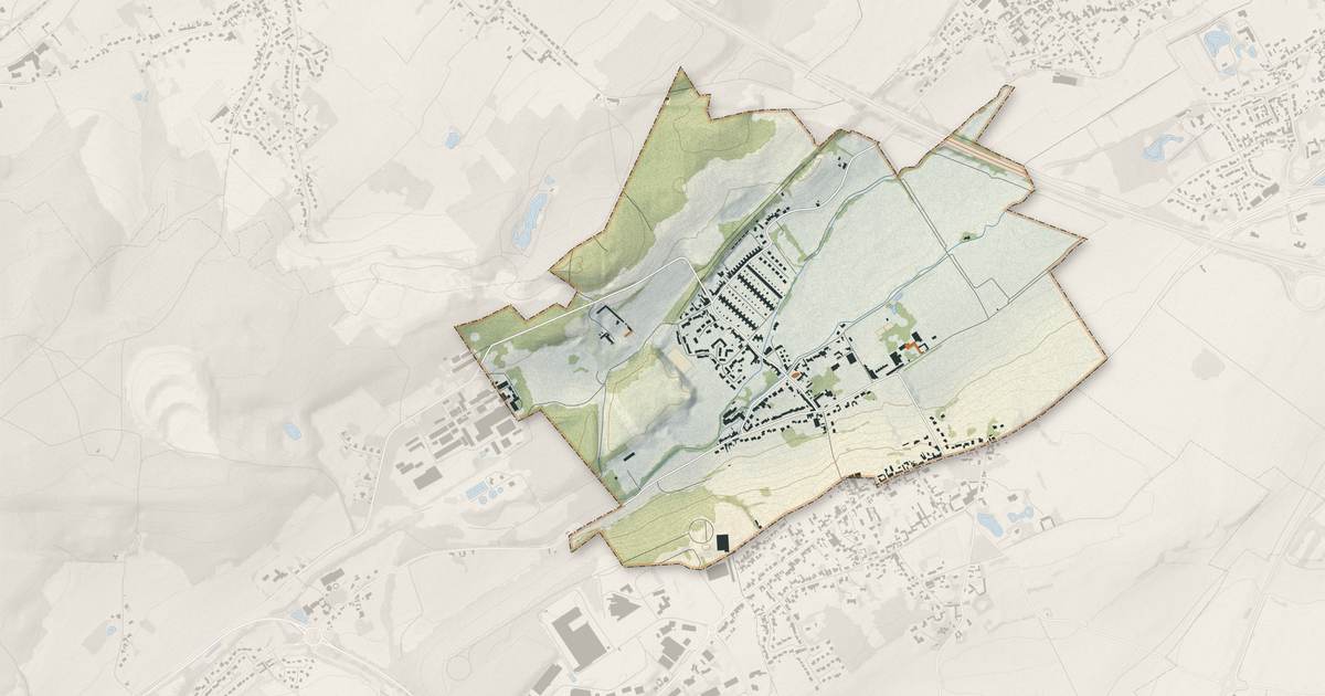 Portrait cartographique de Gosnay : relief, eau, forêts, bâti et voies, calculés à partir des données de l'IGN