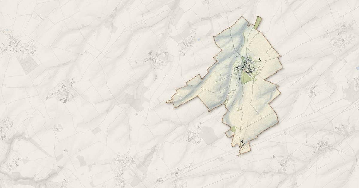 Portrait cartographique de Gouy-en-Artois : relief, eau, forêts, bâti et voies, calculés à partir des données de l'IGN