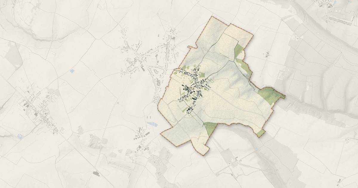 Portrait cartographique de Gouy-Servins : relief, eau, forêts, bâti et voies, calculés à partir des données de l'IGN