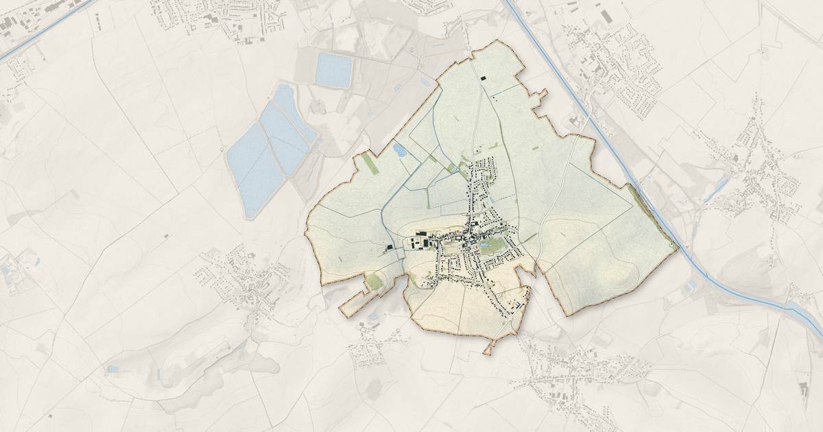 Portrait cartographique de Gouy-sous-Bellonne : relief, eau, forêts, bâti et voies, calculés à partir des données de l'IGN
