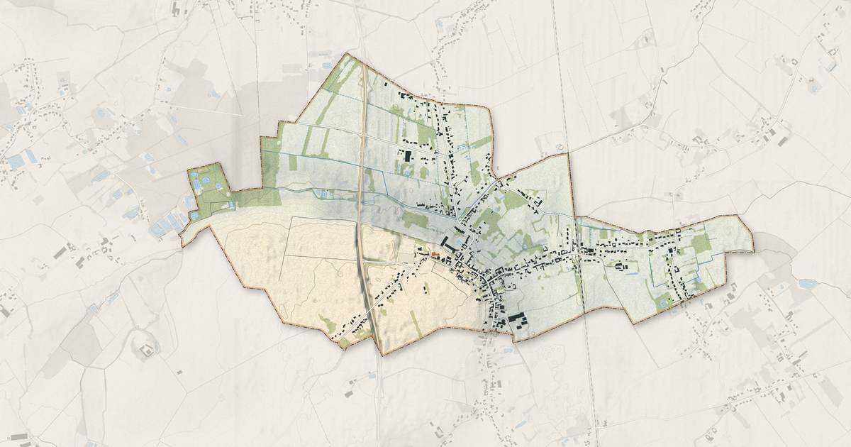 Portrait cartographique de Ham-en-Artois : relief, eau, forêts, bâti et voies, calculés à partir des données de l'IGN