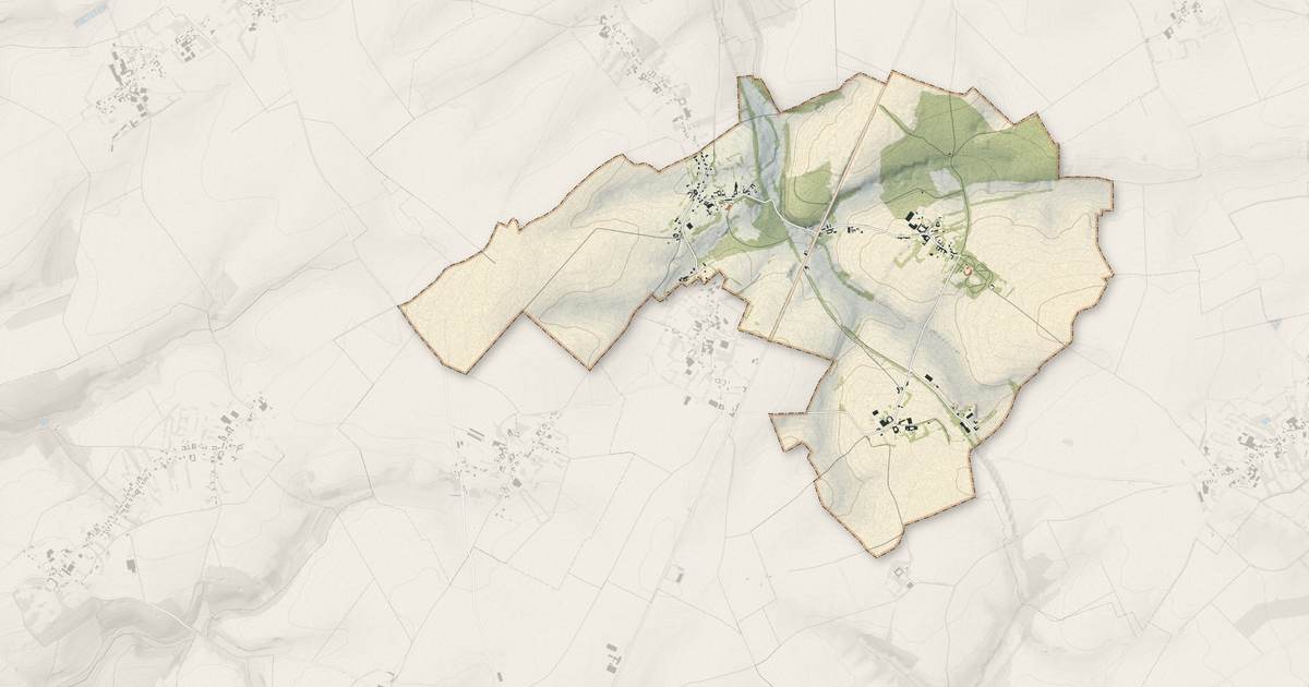 Portrait cartographique de Hautecloque : relief, eau, forêts, bâti et voies, calculés à partir des données de l'IGN