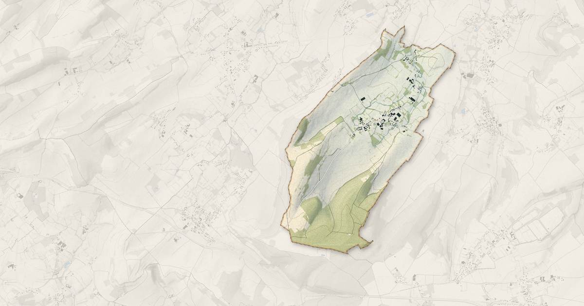 Portrait cartographique de Haut-Loquin : relief, eau, forêts, bâti et voies, calculés à partir des données de l'IGN