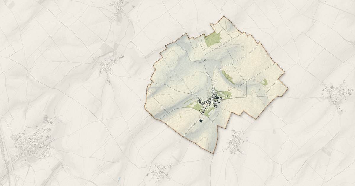 Portrait cartographique de Hendecourt-lès-Cagnicourt : relief, eau, forêts, bâti et voies, calculés à partir des données de l'IGN