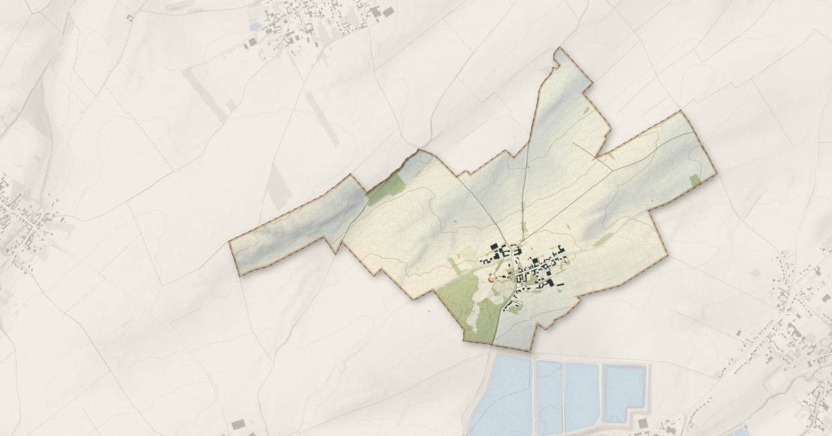 Portrait cartographique de Hendecourt-lès-Ransart : relief, eau, forêts, bâti et voies, calculés à partir des données de l'IGN