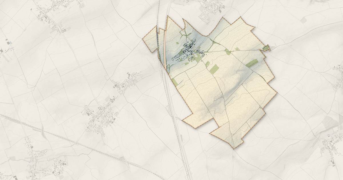 Portrait cartographique de Héninel : relief, eau, forêts, bâti et voies, calculés à partir des données de l'IGN