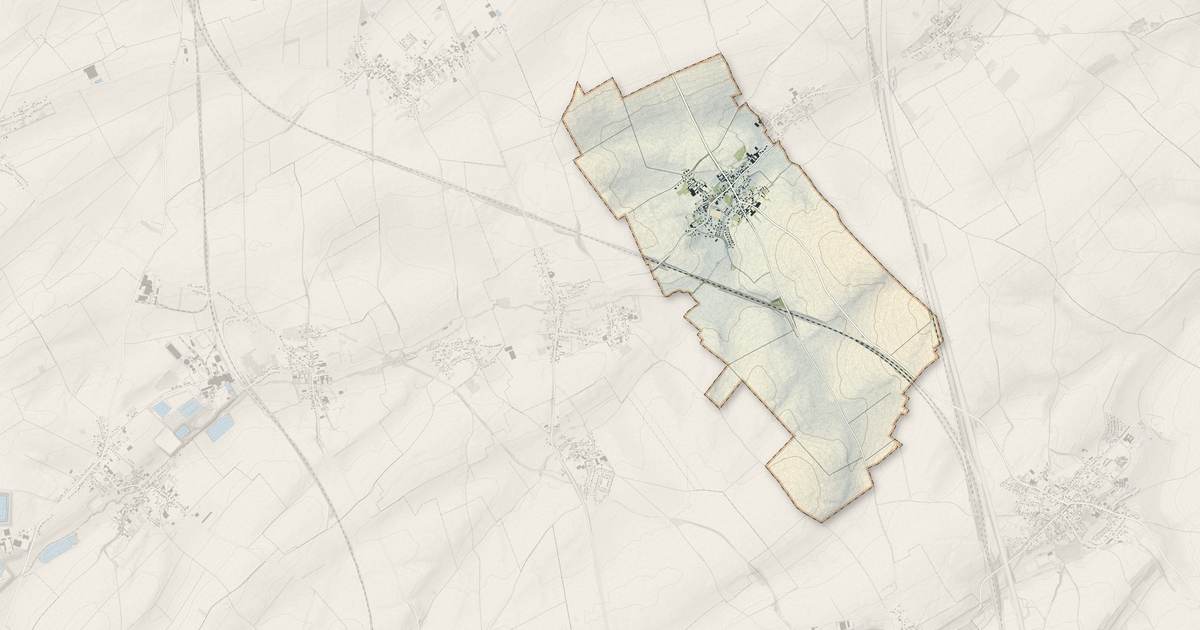 Portrait cartographique de Hénin-sur-Cojeul : relief, eau, forêts, bâti et voies, calculés à partir des données de l'IGN
