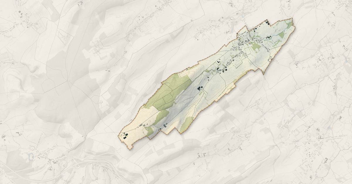 Portrait cartographique de Herbinghen : relief, eau, forêts, bâti et voies, calculés à partir des données de l'IGN