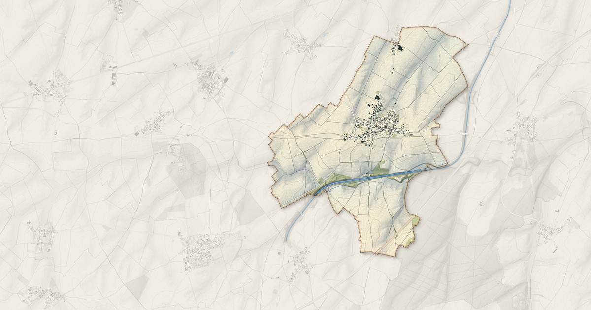 Portrait cartographique de Hermies : relief, eau, forêts, bâti et voies, calculés à partir des données de l'IGN