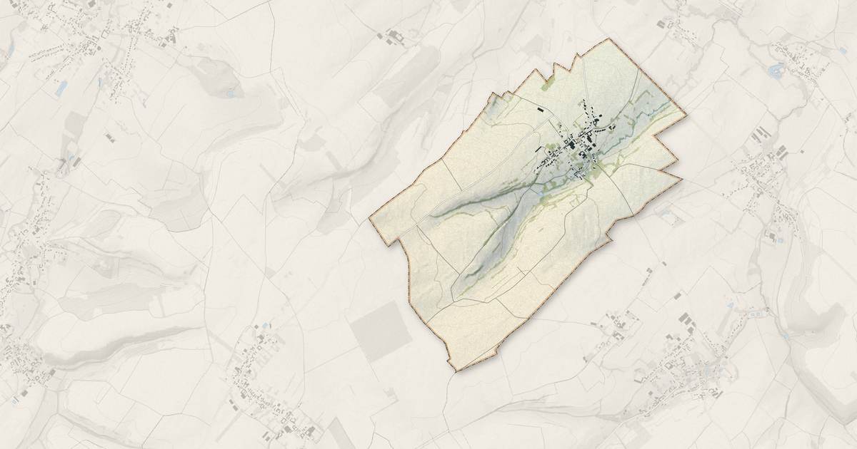 Portrait cartographique de Hermin : relief, eau, forêts, bâti et voies, calculés à partir des données de l'IGN