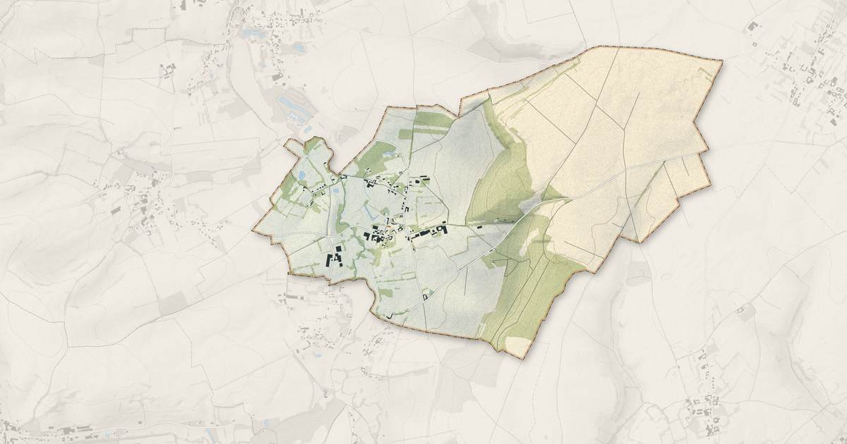 Portrait cartographique de Hézecques : relief, eau, forêts, bâti et voies, calculés à partir des données de l'IGN