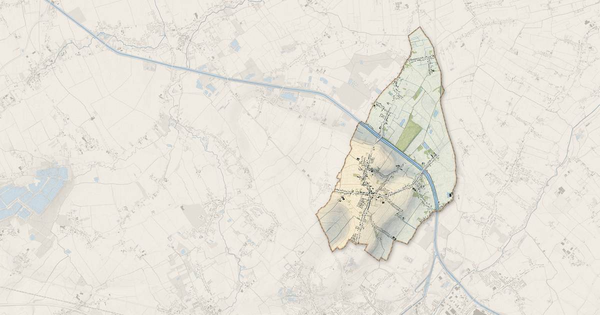 Portrait cartographique de Hinges : relief, eau, forêts, bâti et voies, calculés à partir des données de l'IGN