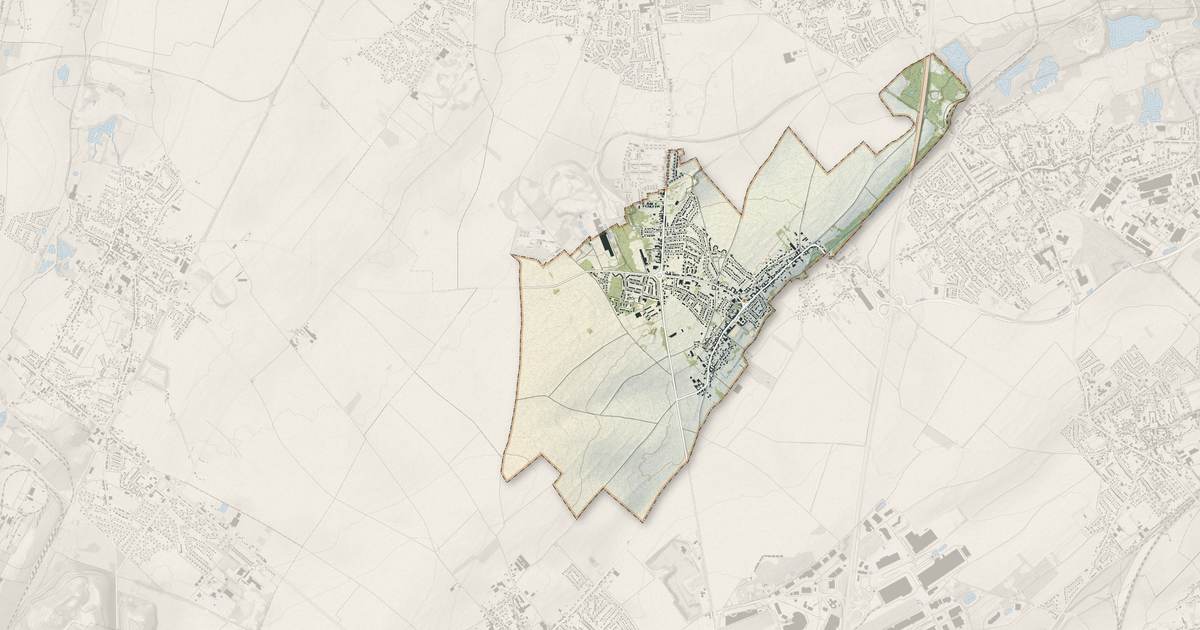 Portrait cartographique de Hulluch : relief, eau, forêts, bâti et voies, calculés à partir des données de l'IGN